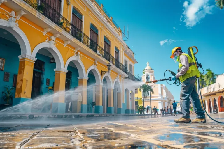 Desinfectando areas publicas con hidrolavadoras metodos y beneficios